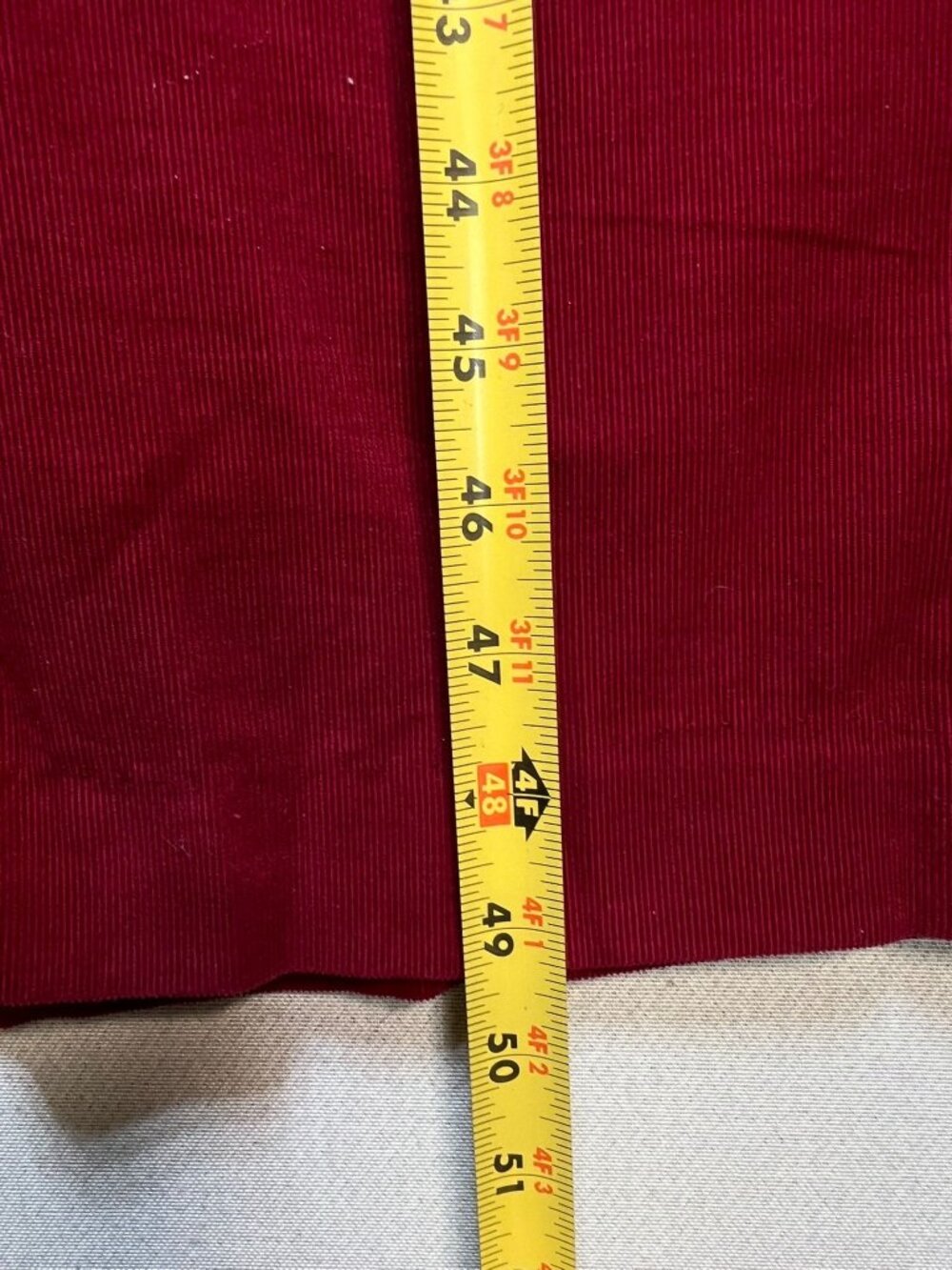 Eddie Bauer Womens Corduroy Button Front Midi Dress Long Sleeve Size 16 Burgundy - Picture 8 of 14